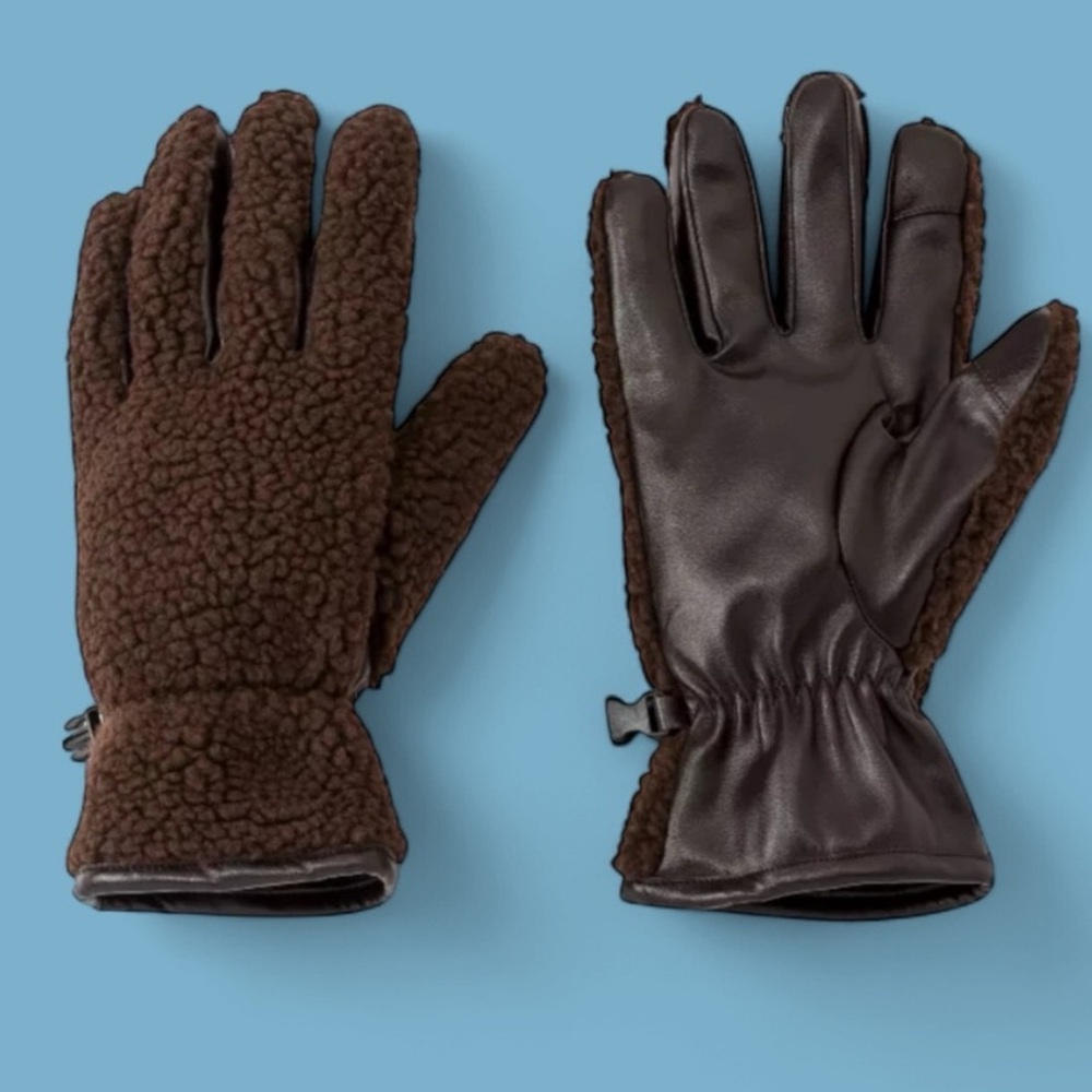 Goodfellow & Co Dark Brown Men's Gloves L-XL NWT Winter Warmth Accessories NEW